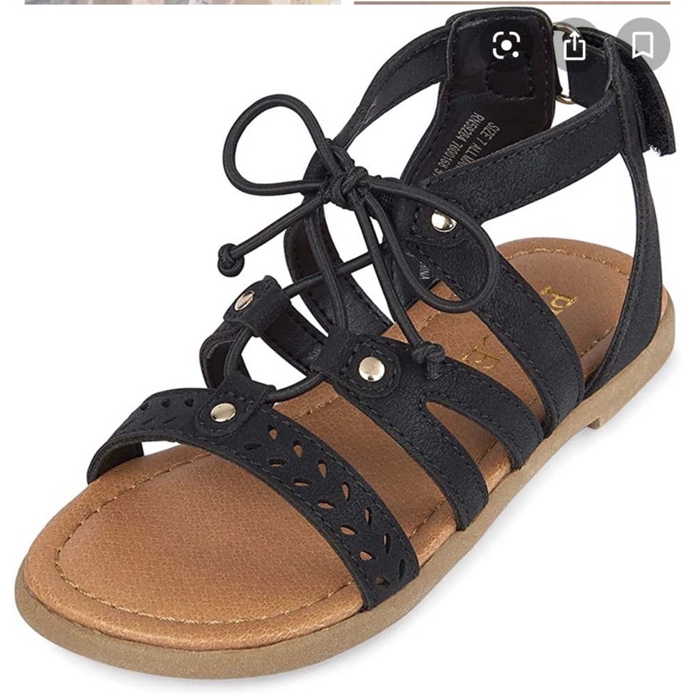Toddler girl studded sandals